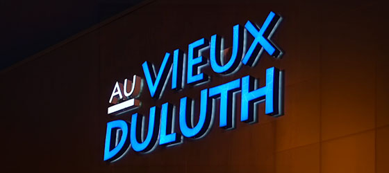Logo lumineux Au Vieux Duluth